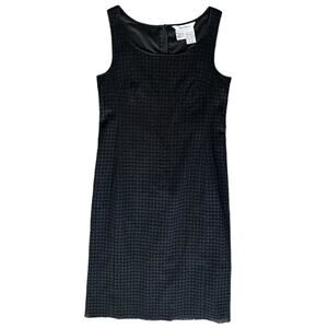 MaxMara Women’s Tempra Sleeveless Black Lace Crochet Cotton Shift Midi Dress 14